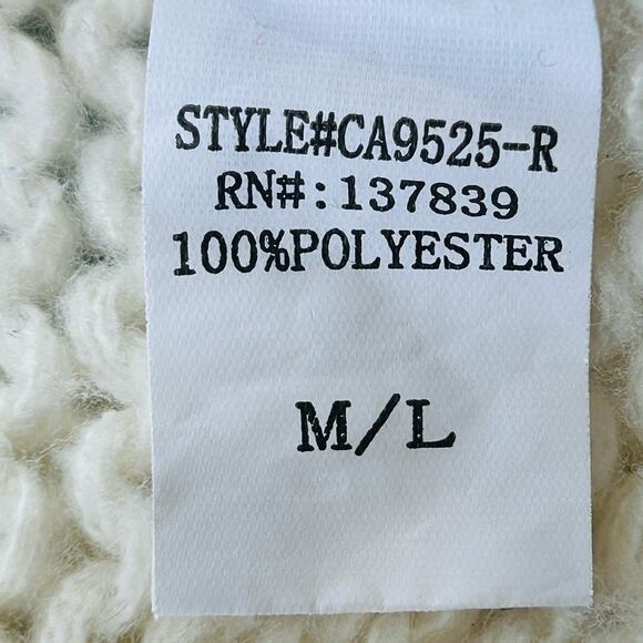 Strawberry Fields Granny Knit Crochet Oversized‎ Cardigan Sweater Womens M/L - Picture 10 of 11